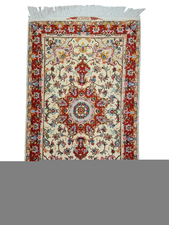 زرع چارک دستباف بافت تبریز نقشه علیا رنگ کرم