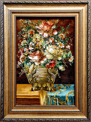 تابلوفرش دستباف بافت تبریز طرح گل طولی