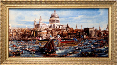 تابلو فرش دستباف بافت تبریز طرح منظره دورنمای ونیز مارک کریمینژاد کد 7043