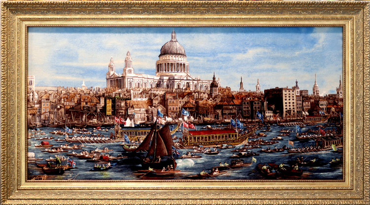 تابلو فرش دستباف بافت تبریز طرح منظره دورنمای ونیز مارک کریمینژاد کد 7043